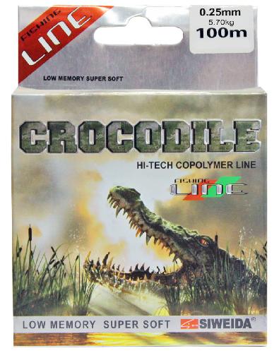 Леска  "Crocodile" 100м 0,25 (5,70кг) прозрачная