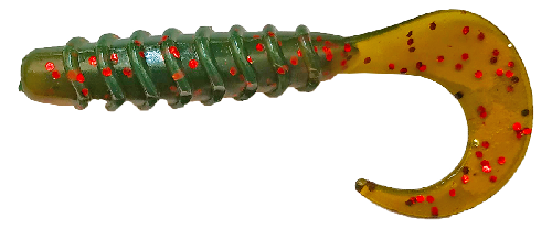 Приманка силиконовая   "Lucky Tail Grub" 6,0см 1,4г (8шт.) цв. 189